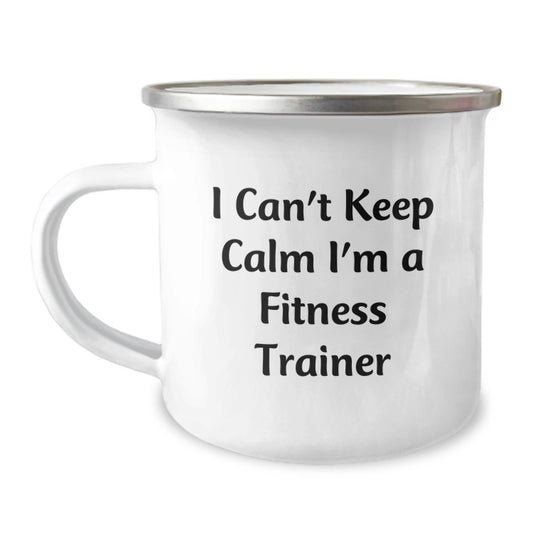 Funny Fitness Trainer Gifts for Men and Women, Camping Mug I'm a Fitness Trainer, Christmas Unique Presents from Family and Friends - Image 1