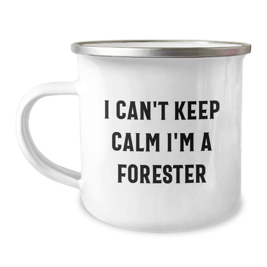 Funny Forester Gifts from Friends for Forester Men - Camping Mug for I Can't Keep Calm I'm A Forester Enthusiast on Christmas Unique Gifts - Image 1