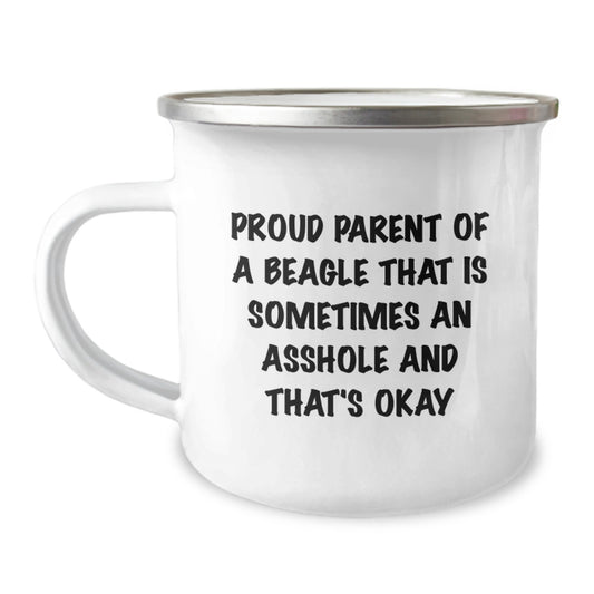 Funny Beagle Dog Gifts for Mom - Proud Beagle Parent Camping Mug - Unique Mother's Day Present from Family - Image 1