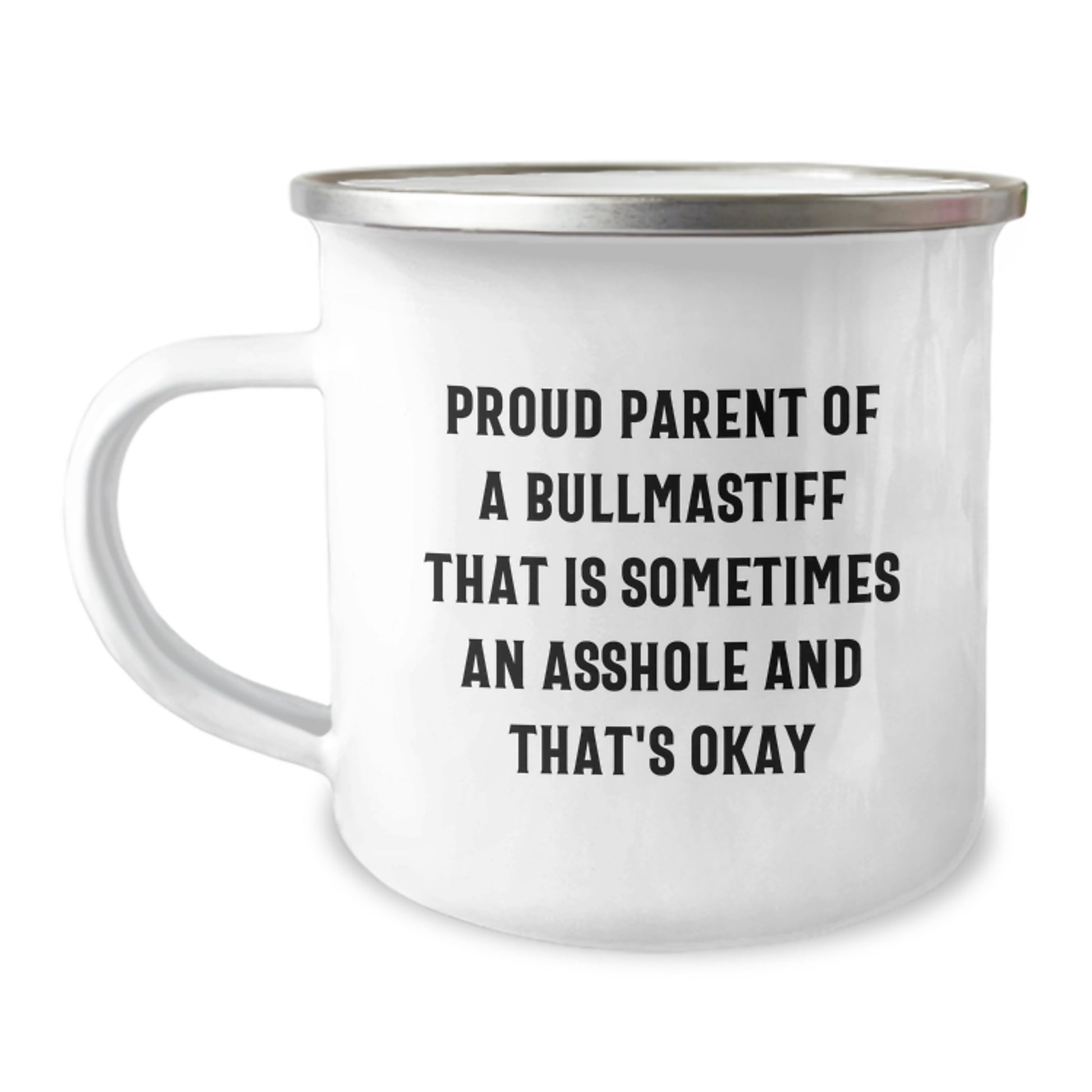 Bullmastiff Dog Lover's Camping Mug, Funny Quote, Valentine's Gifts from Friends to Family - Image 1