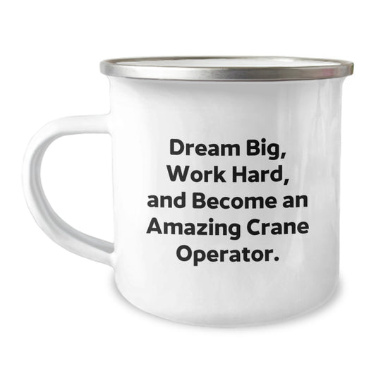 Crane Operator Camping Mug Gifts from Friends, Inspirational Birthday Unique Gifts for Crane Operator Men, Funny Crane Operator Quotes - Image 1