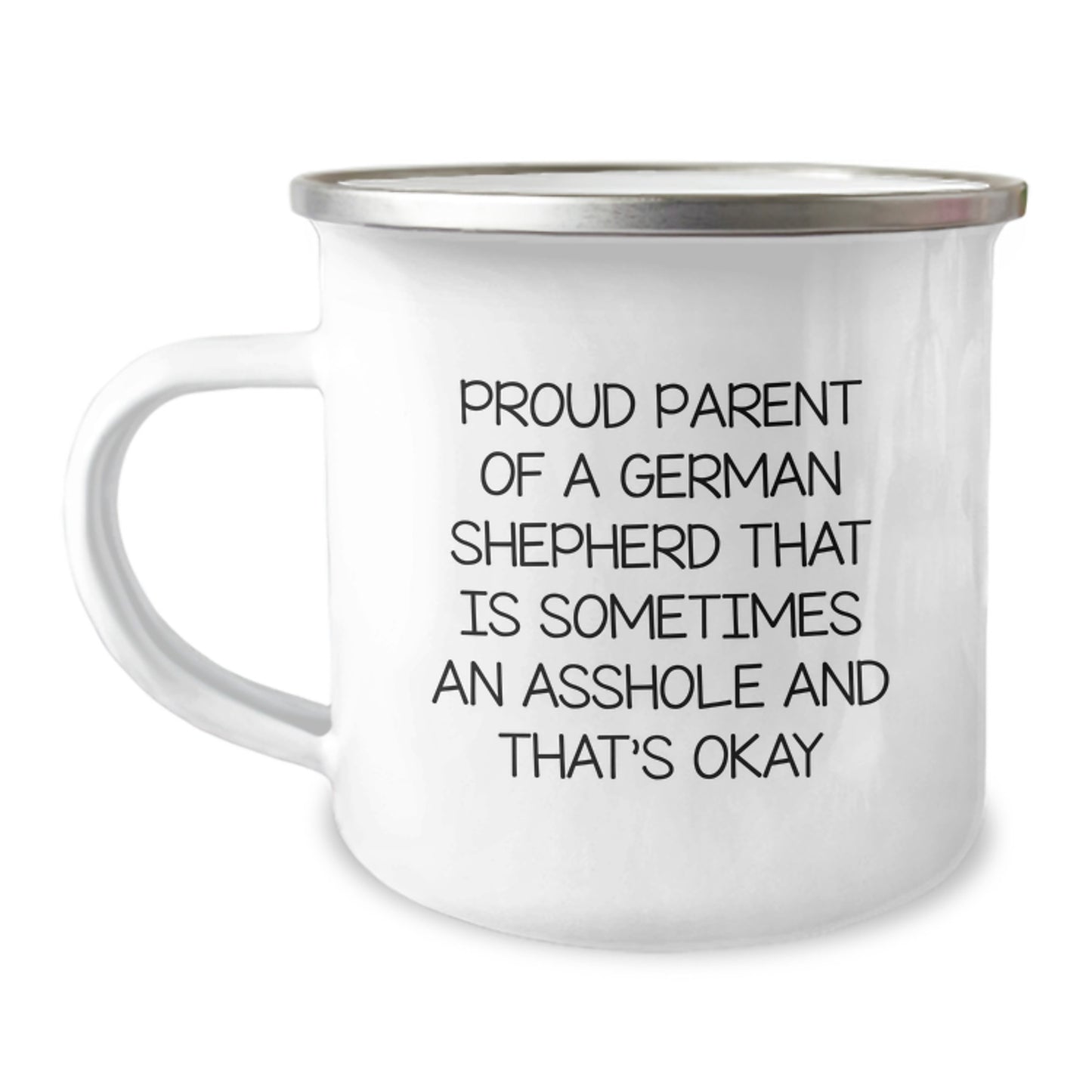 German Shepherd Dog Funny Camping Mug Gifts from Mom for Birthday Unique Presents - Image 1