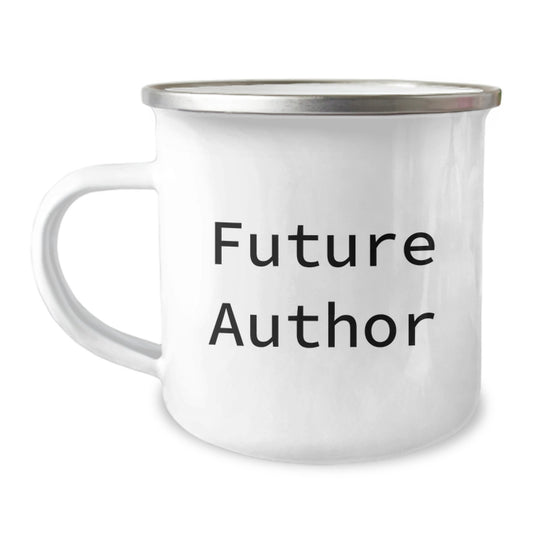 Funny Author Gifts for Men, Unique Christmas Unique Gifts from Friends, Author Camping Mug with Inspirational Quote 'Future Author, Every Page Turned is a Step Closer to Becoming One' - Image 1