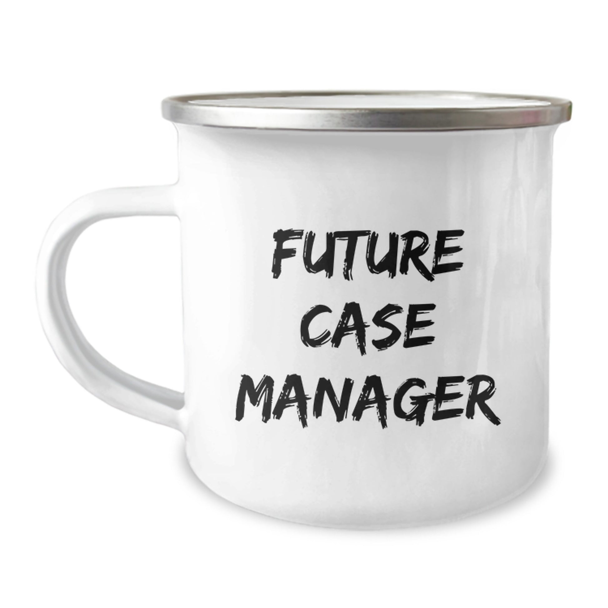 Funny Case Manager Gifts for Men, Inspirational Camping Mug with Quote 'Future Case Manager', Christmas Unique Gifts from Family - Image 1