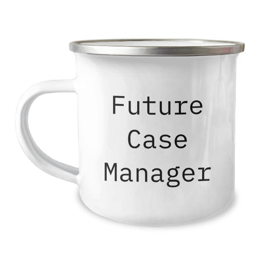 Funny Quote Gifts for Case Manager, Inspirational Camping Mug, Christmas Unique Gifts from Friends, Funny 'Future Case Manager' Mugs for Men - Image 1
