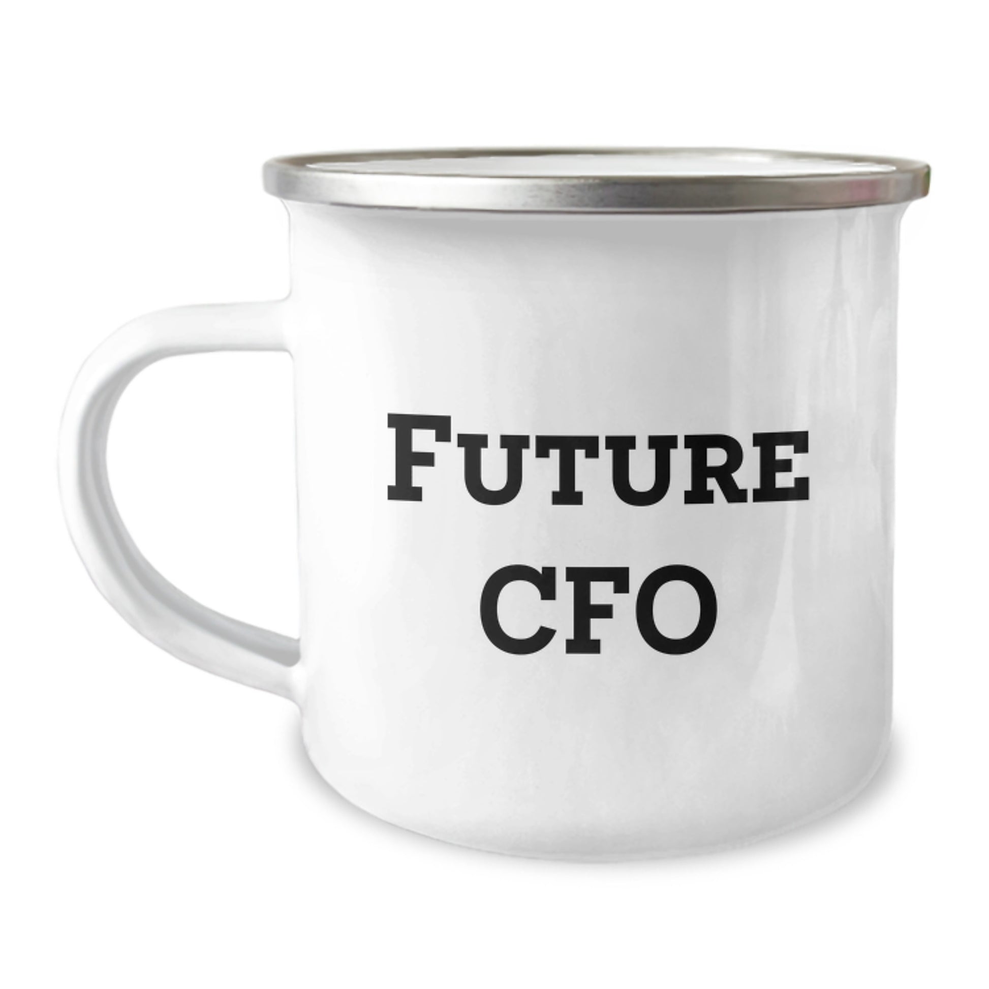 Funny CFO Quote Gifts, 'They're Not the Boss of Me' Camping Mug, 12 oz Stainless Steel with Enamel Finish, Great Birthday Unique Gift for Men or Women Friends Coworkers Family - Image 1
