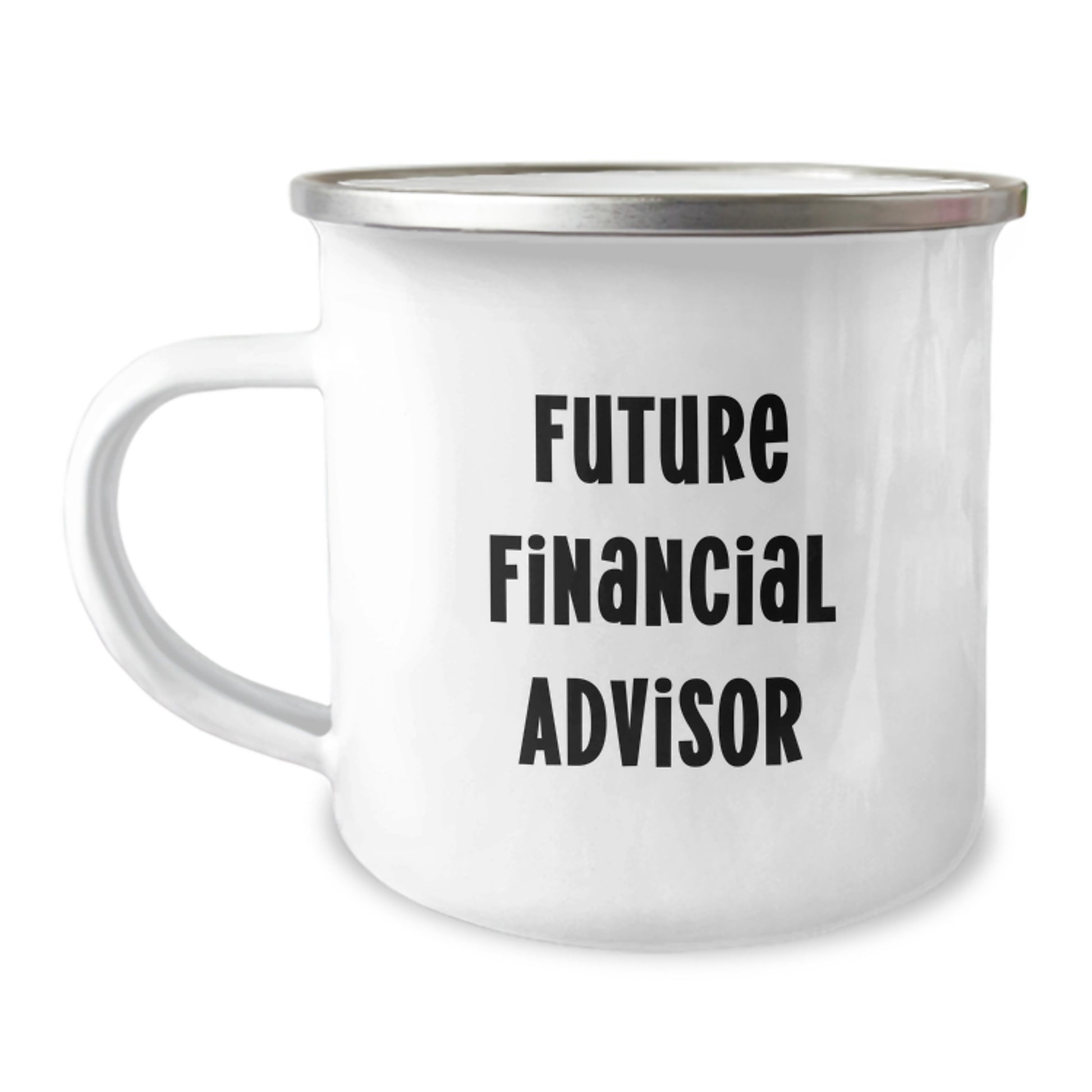 Funny Financial Advisor Gifts from Friends - 'Future Financial Advisor Camping Mug' Birthday Unique Gifts for Financial Advisor Men - Image 1