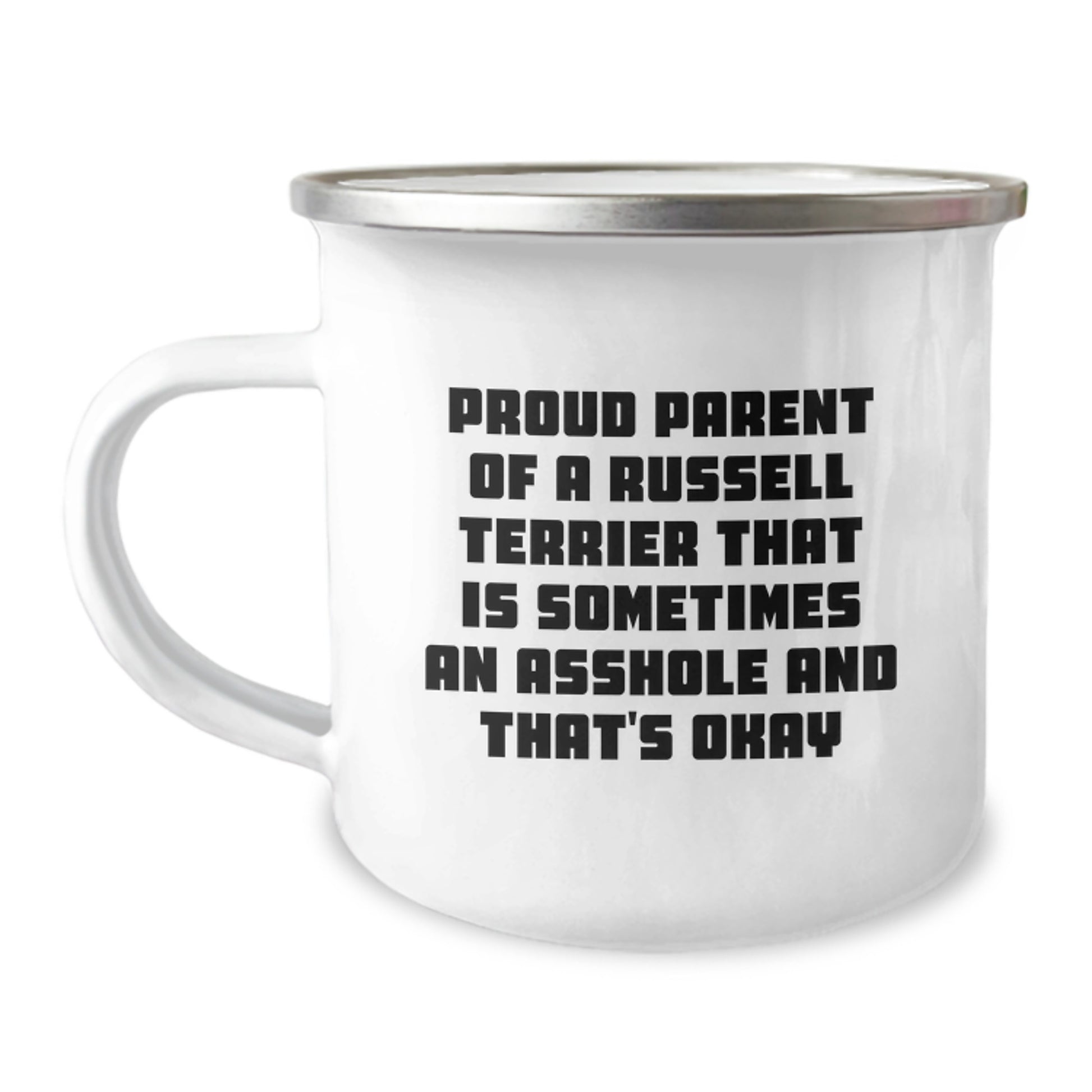 Funny Russell Terrier Dog Birthday Unique Gifts for Men Women Friends Family - Camping Mug for Russell Terrier Lover Gifts from Mom Dad Friends - Proud Parent - Image 1