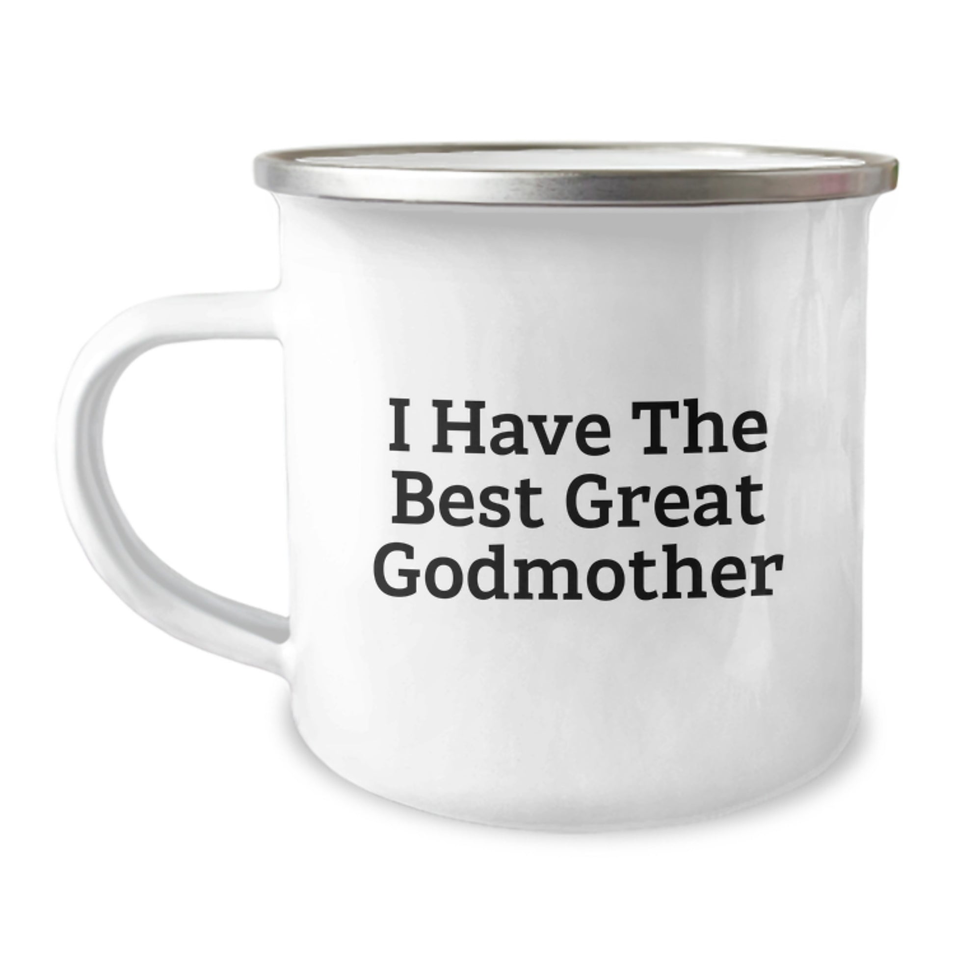 Funny Godmother Gifts from Men to Godmother on Father's Day Unique Camping Mug - Great Quote I Have The Best Great Godmother - Image 1