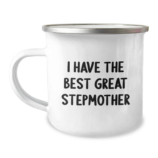 Funny Stepmother Gifts for Her, Great Stepmother Camping Mug, Unique Mother's Day Unique Gifts from Men to Stepmother - Image 1