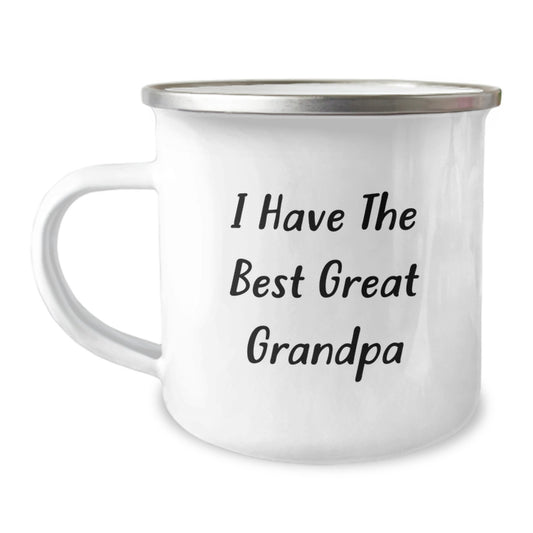 Funny Grandpa Gifts for Men - 'I Have The Best Great Grandpa' Camping Mug, Unique Graduation Gifts from Family - Image 1