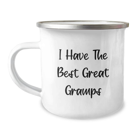 Gifts from Men for Great Gramps Camping Mug, Funny Quote 'I Have The Best Gramps', Perfect Father's Day Unique - Image 1