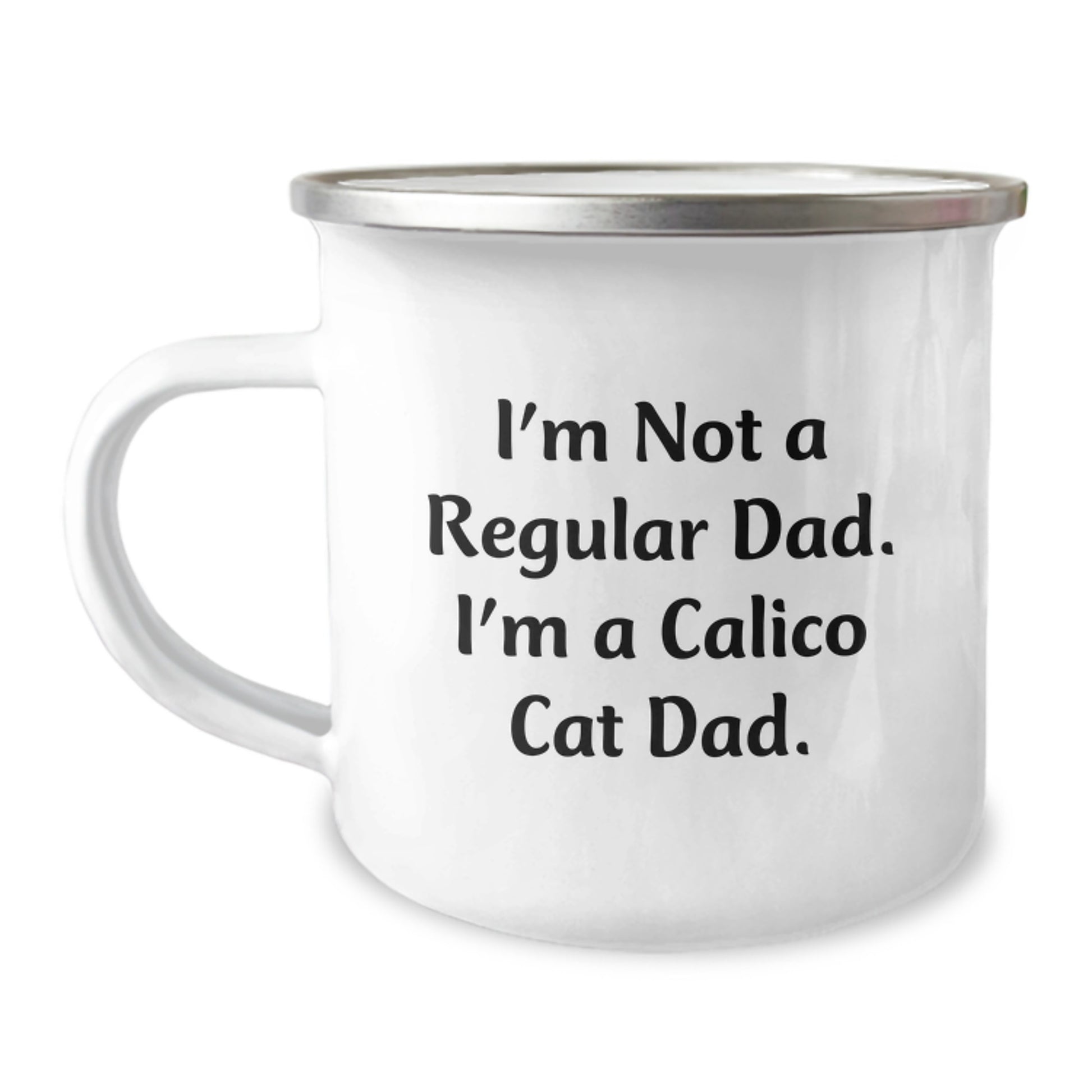 Funny Calico Cat Dad Gifts from Men to Family, Unique Graduation Unique Gifts for Calico Cat Lovers, Camping Mug for Him - Image 1