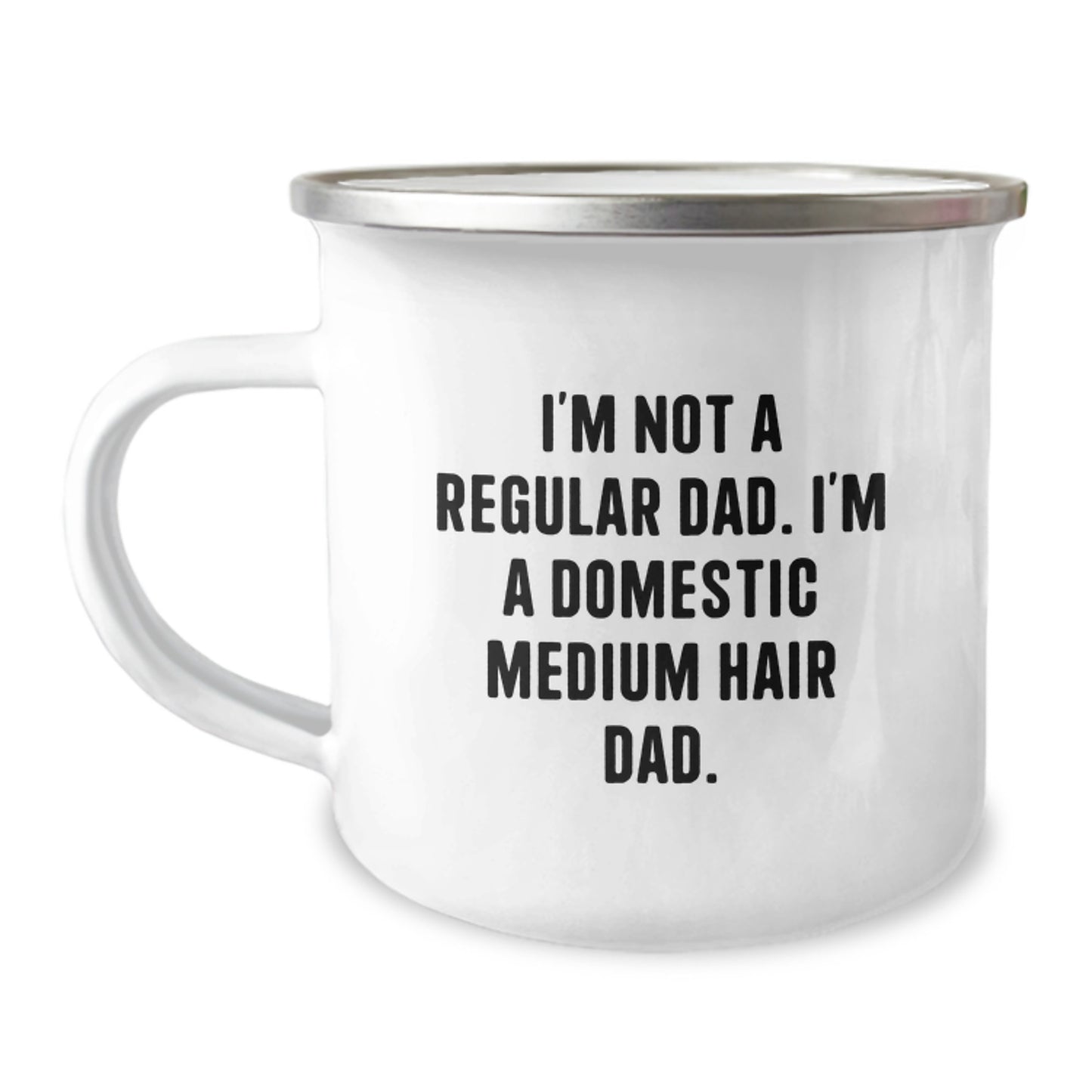 Funny Domestic Medium Hair Cat Dad Gifts for Men, Unique Graduation Unique Gifts from Dad to Domestic Medium Hair Cat Lover, Custom Camping Mug - Image 1