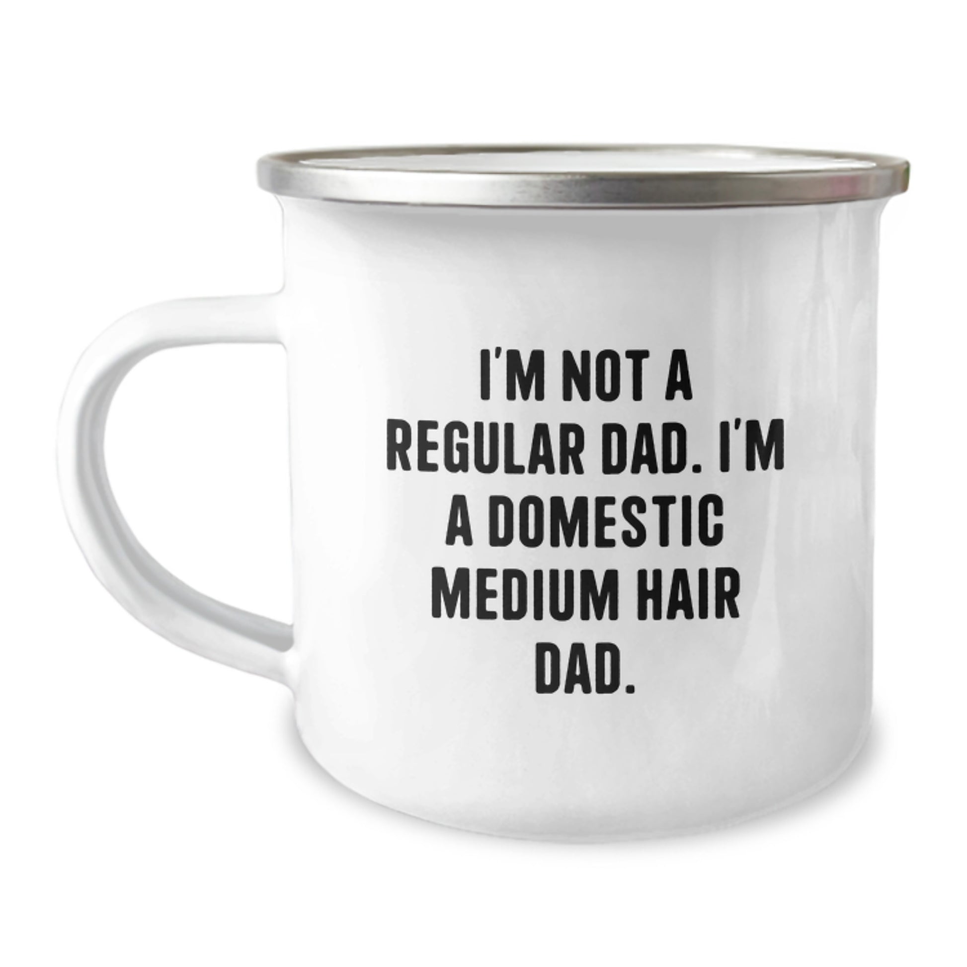 Funny Domestic Medium Hair Cat Dad Gifts for Men, Unique Graduation Unique Gifts from Dad to Domestic Medium Hair Cat Lover, Custom Camping Mug - Image 1