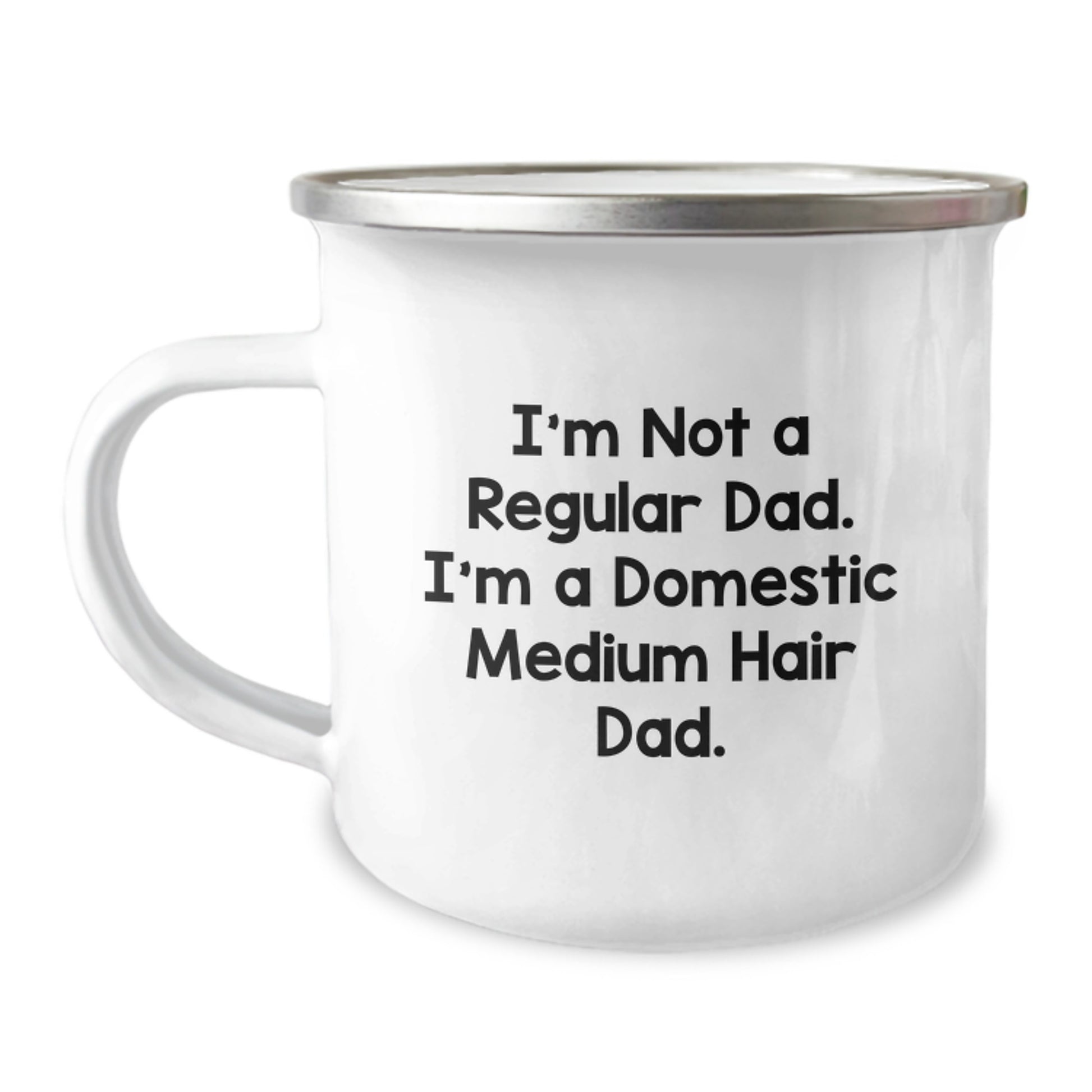 Domestic Medium Hair Cat Dad Gifts for Men Funny Ceramic Camping Mug - Unique Graduation Unique Gifts from Men to Family - Image 1