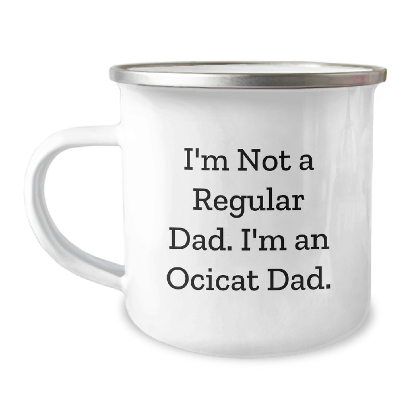 Funny Ocicat Gifts for Men Dad from Family this Christmas Unique Camping Mug - Image 1