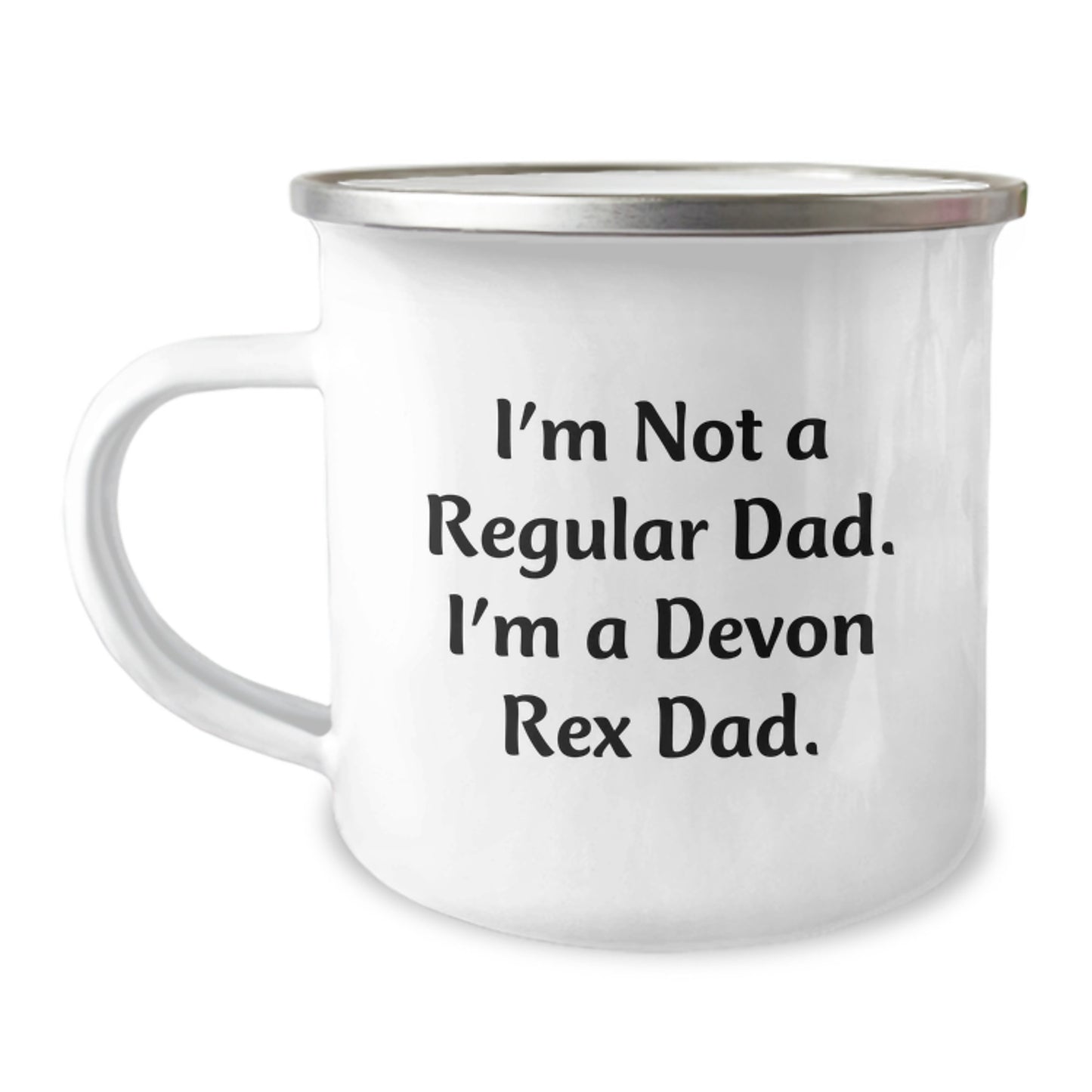 Funny Devon Rex Cat Gifts from Dad to Friends - Christmas Unique Gifts for Men Who Love Camping Mugs - I'm Not A Regular Dad. I'm A Devon Rex Dad. - Image 1