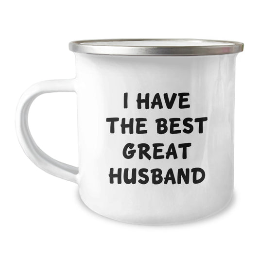 Funny Husband Gifts from Men - I Have The Best Great Husband Stainless Steel Camping Mug for Camping and Outdoor Adventures, Unique Mother's Day Unique Gifts for Husband, Men's Camping Mug - Image 1
