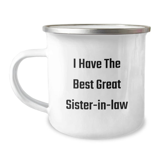 Funny Sister-in-law Gifts from Men, Great Sister-in-law Camping Mug for Birthday Unique Gifts - Image 1