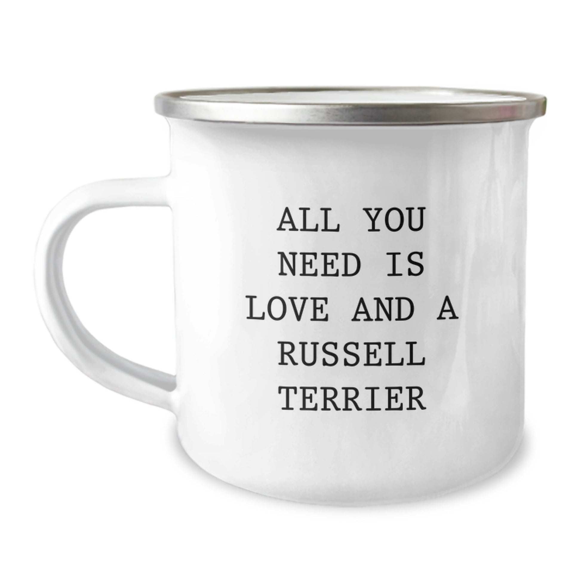 Funny Russell Terrier Dog Gifts from Friends with Camping Mug - All You Need Is Love And A Russell Terrier, Christmas Unique Gifts for Russell Terrier Dog Lover - Image 1