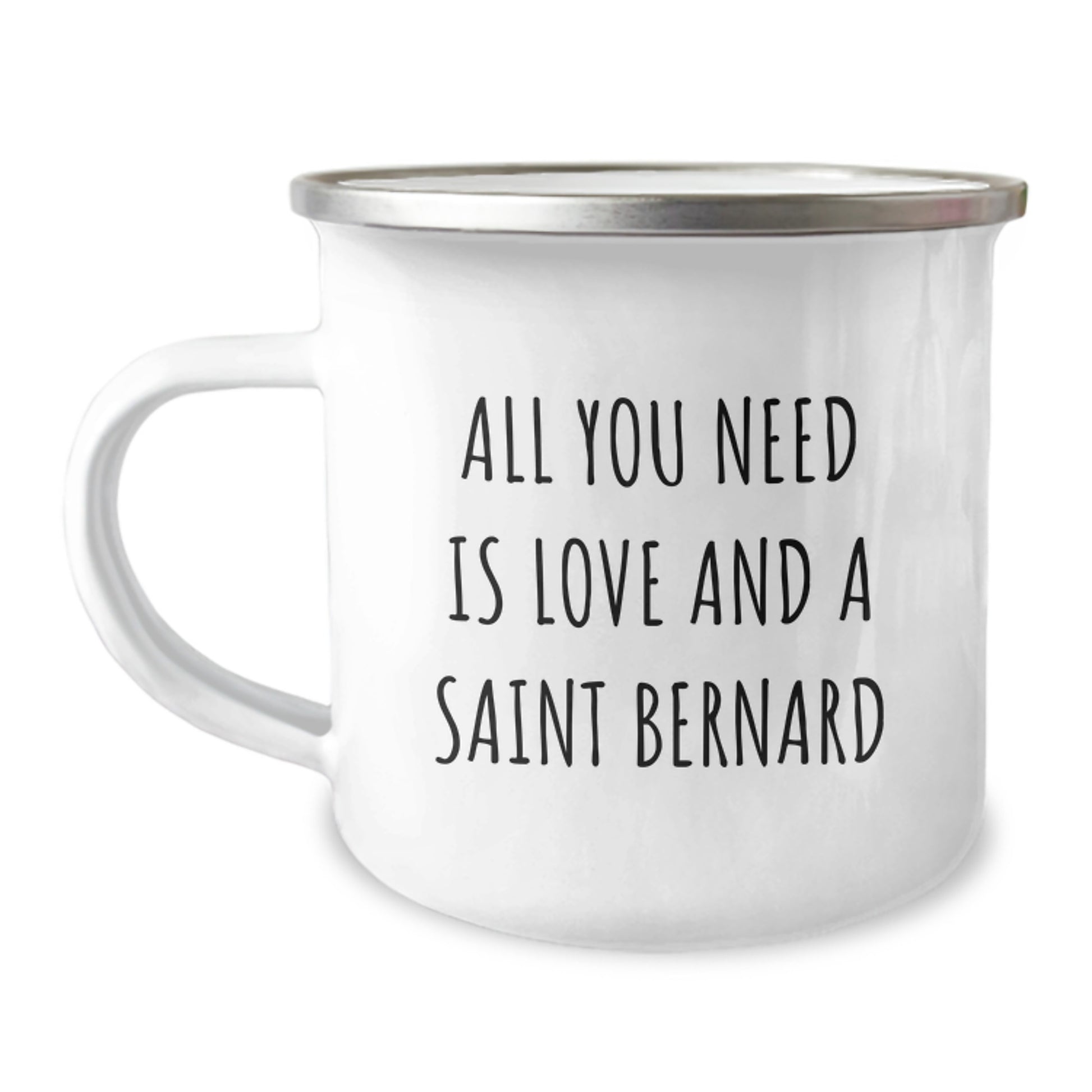 Saint Bernard Dog Lover Gifts from Friends for Men - Funny Camping Mug - Image 1