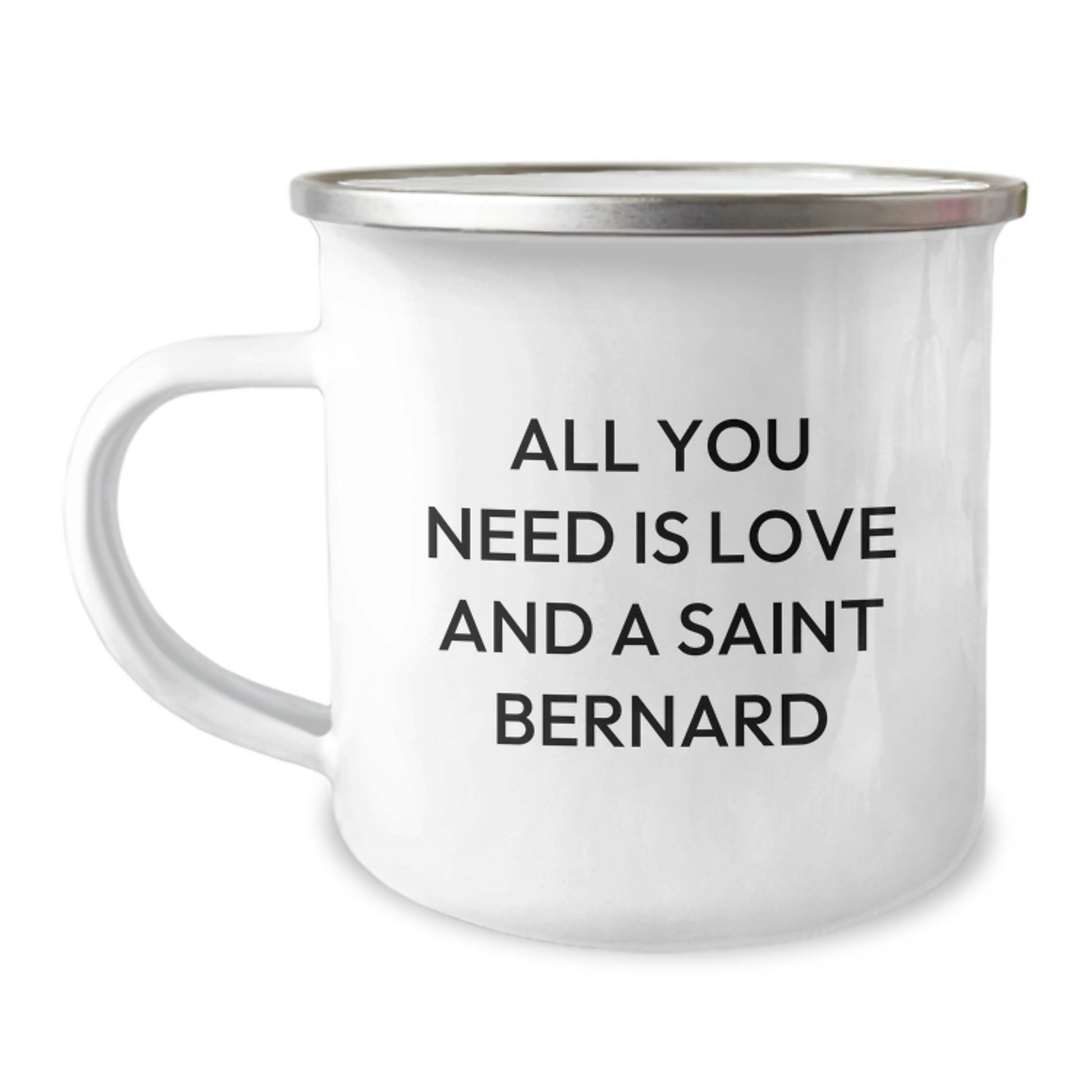 Funny Saint Bernard Dog Gifts from Friends for Christmas Unique Ideas Camping Mug - Image 1