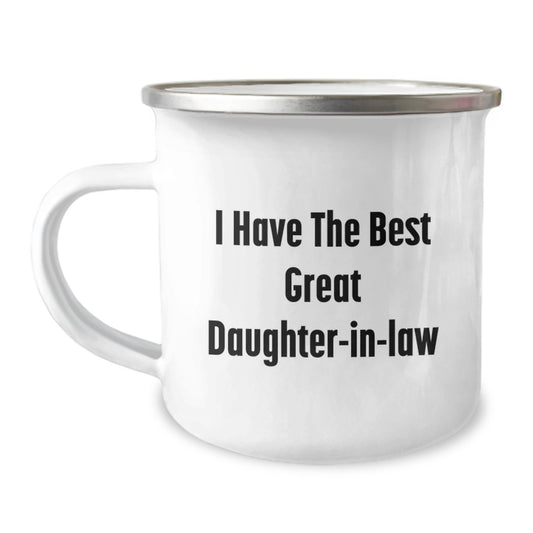 Funny Daughter-in-law Gifts for Her, Camping Mug 'I Have The Best Great Daughter-in-law', Gifts from Men for Daughter-in-law, Unique Christmas Memorable Presents - Image 1