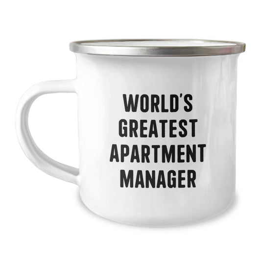 Funny Gifts from Family to Apartment Manager, World's Greatest Apartment Manager, Camping Mug for Father's Day - Image 1