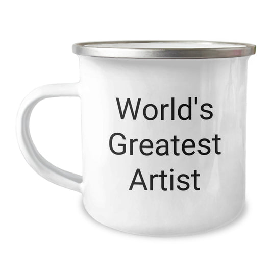 Funny World's Greatest Artist Gifts from Family for Mom on Mother's Day Unique Camping Mug - Image 1