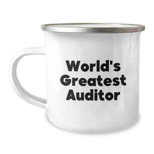 Funny World's Greatest Auditor Gifts for Men Camping Mug - Valentine's Unique Gifts from Friends for Auditor - Image 1