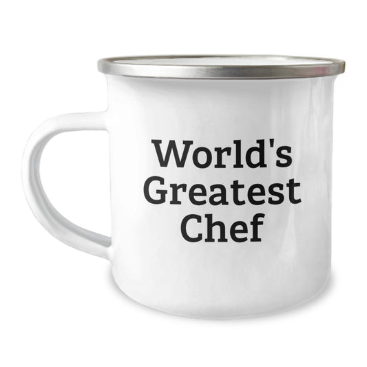 Funny Chef Gifts from Friends, Camping Mug for World's Greatest Chef, Birthday Unique Gifts - Image 1
