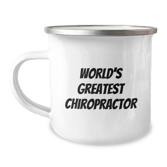 Funny Chiropractor Gifts from Men, Unique Father's Day Unique Gifts for Chiropractors, World's Greatest Chiropractor Camping Mug - Image 1