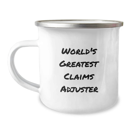 Funny Claims Adjuster Gifts for Men, World's Greatest Claims Adjuster Camping Mug, Perfect Birthday Unique Gifts from Friends to Family - Image 1