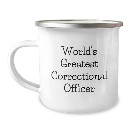 Funny World's Greatest Correctional Officer Gifts from Friends, Unique Camping Mug for Correctional Officer, Graduation Unique Gifts - Image 1