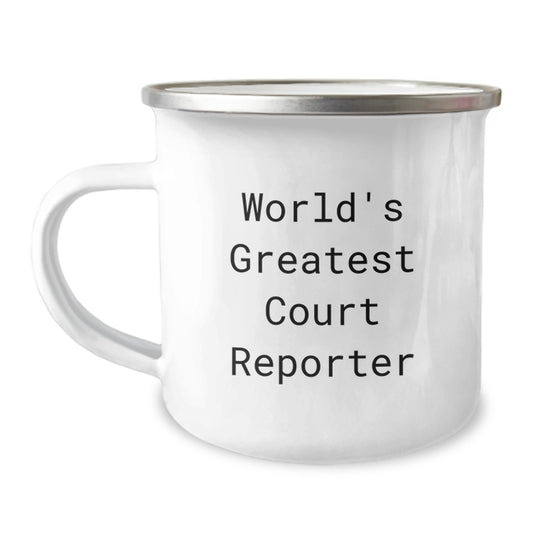 Funny Gifts from Court Reporter Friends - World's Greatest Court Reporter Christmas Unique Gifts for Court Reporter Men - Image 1