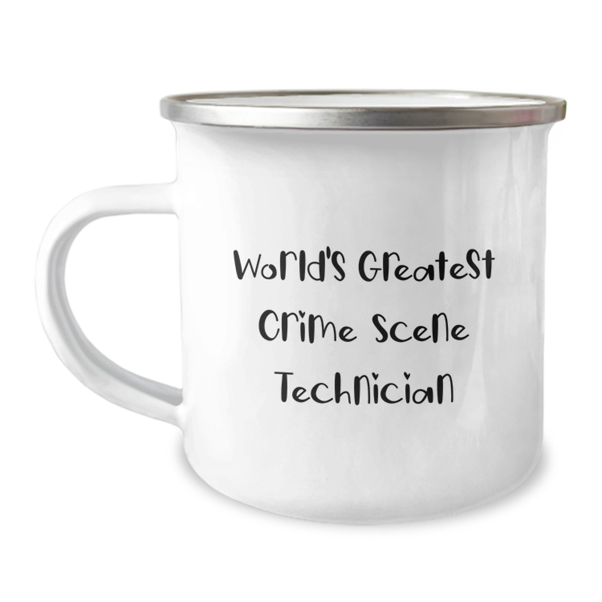 Funny Crime Scene Technician Gifts for Men - 'World's Greatest' Birthday Unique Gifts from Friends - 12 oz Stainless Steel Camping Mug - Image 1