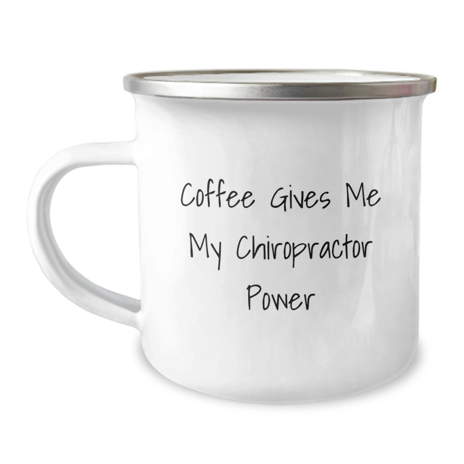 Funny Chiropractor Gifts for Chiropractor Enthusiasts, Camping Mug, Coffee Gives Me My Chiropractor Power, Gifts from Friends to Chiropractors - Image 1