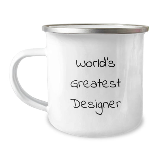 Funny World's Greatest Designer Gifts for Men - Camping Mug, Unique Father's Day Present from Family - Image 1