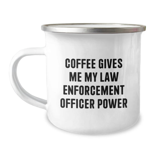 Funny Law Enforcement Officer Camping Mugs Gifts for Men from Friends, Christmas Unique Gifts for Law Enforcement Officers, Funny Quote Law Enforcement Officer Coffee Lover Mug - Image 1