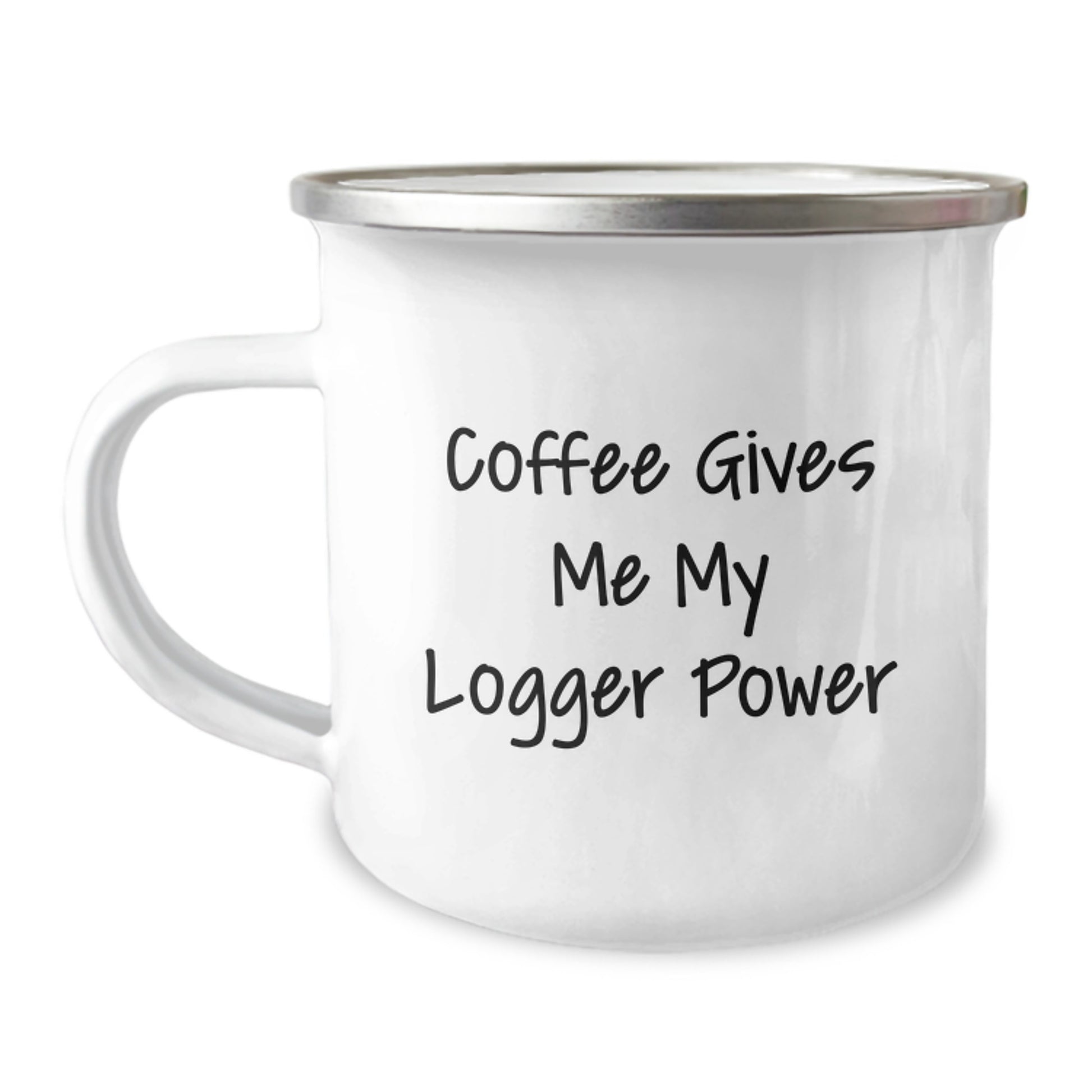 Funny Logger Gifts for Camping Enthusiasts - Coffee Gives Me My Logger Power, Unique Christmas Unique Gifts from Friends to Family, Logger Camping Mug - Image 1
