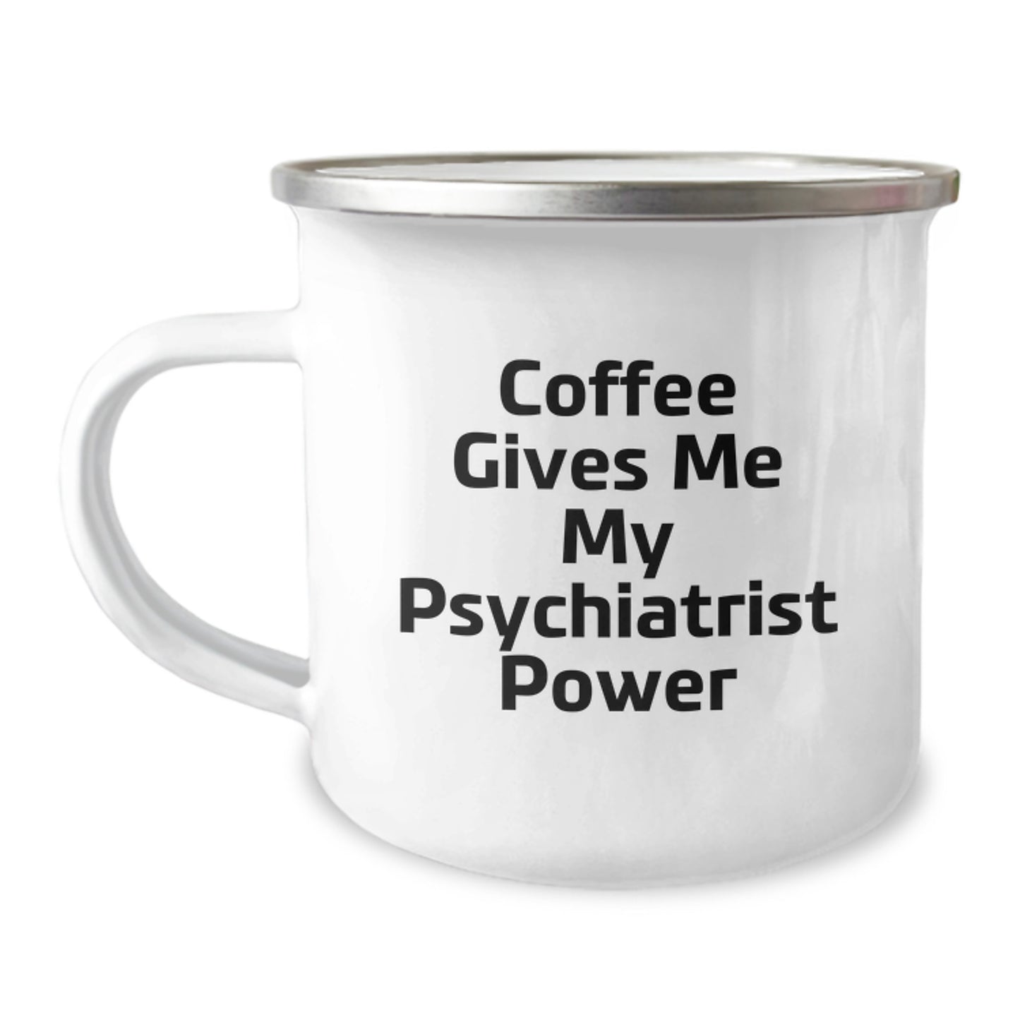 Funny Psychiatrist Gifts from Friends - Coffee Gives Me My Psychiatrist Power Birthday Unique Gifts for Men Psychiatrist - Image 1