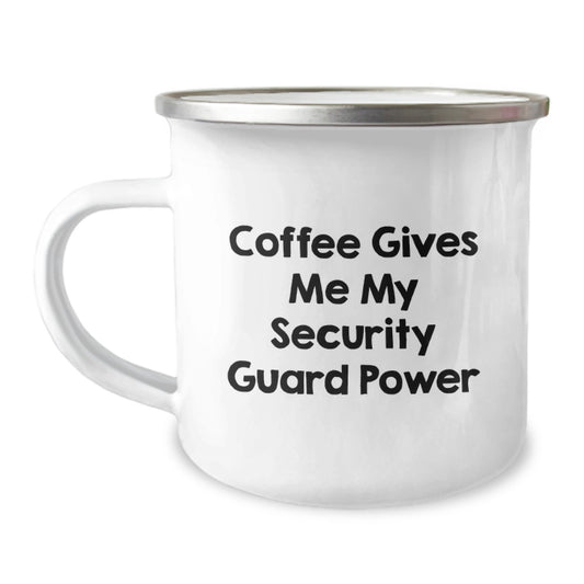 Funny Coffee Lovers Gifts for Security Guard Friends Stainless Steel Camping Mug - Image 1