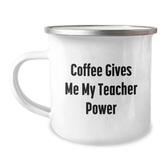 Teachers Love Coffee, Gifts from Coworkers for Graduation Teacher, Funny Camping Mug - Image 1