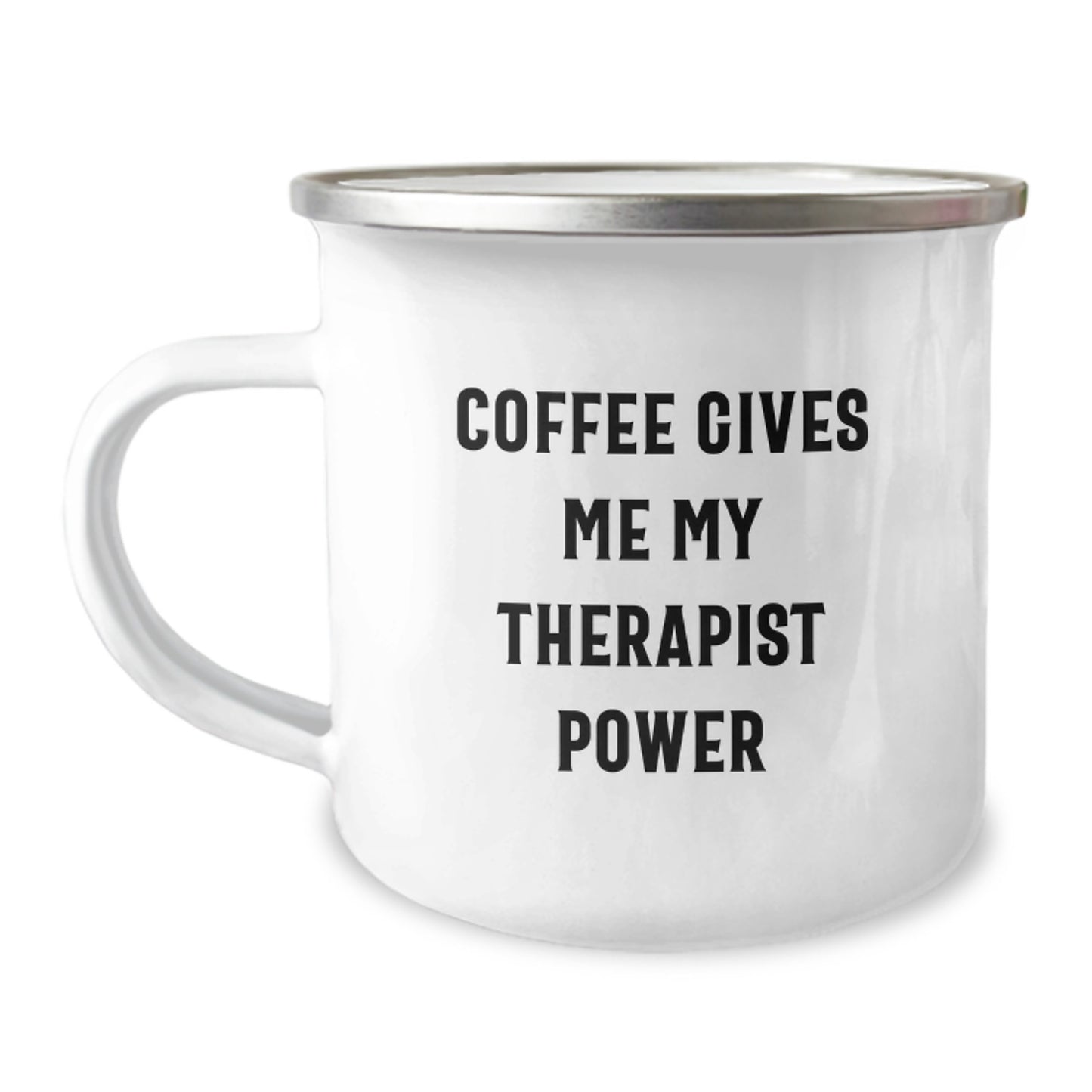 Therapist Power Coffee Mug Gifts from Friends to Graduating Therapists, Funny Quote Inside, Camping Mug for Therapist - Image 1