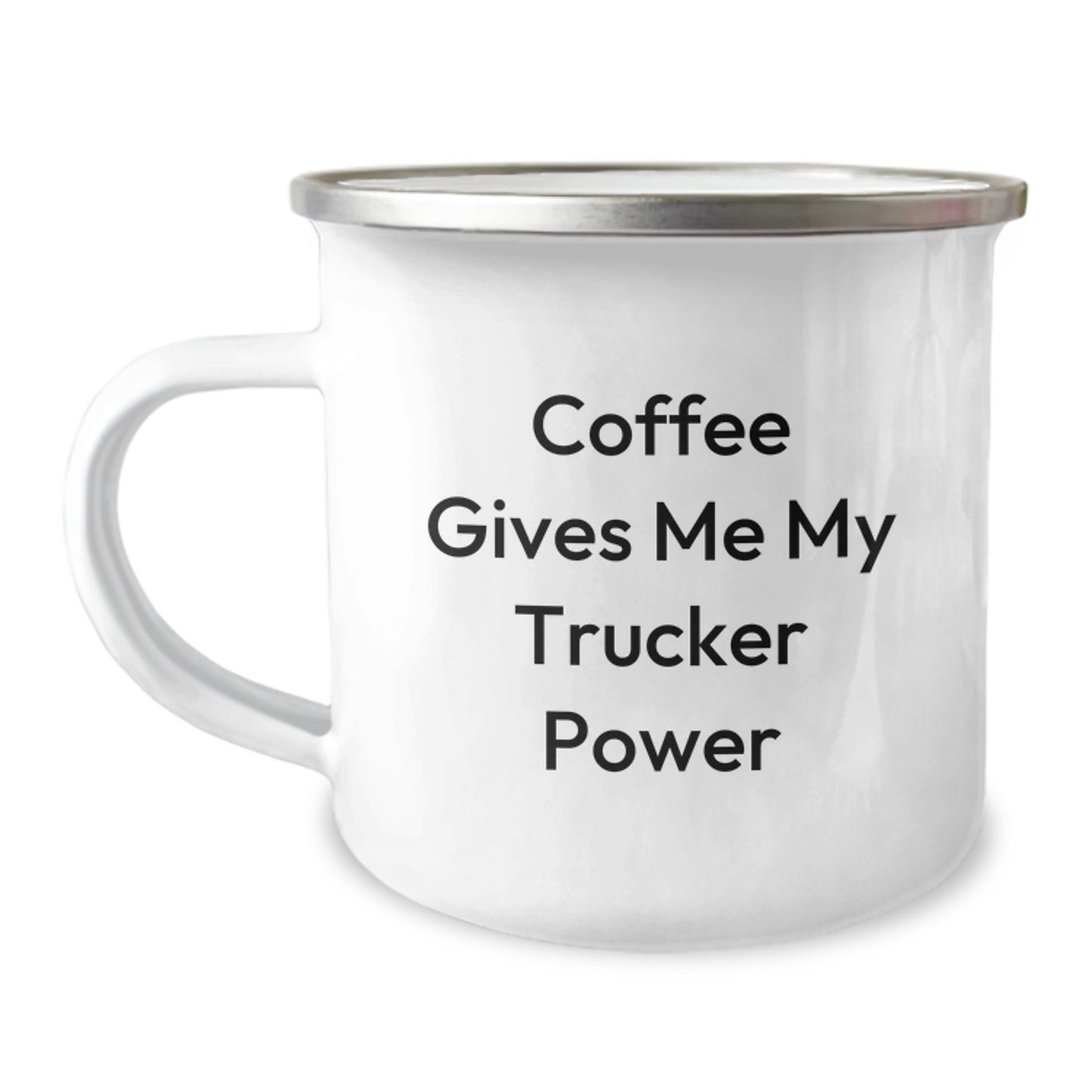 Funny Trucker Gifts from Friends, Unique Camping Mug for Trucker Lovers, Coffee Gives Me My Trucker Power, Graduation Unique Gifts - Image 1