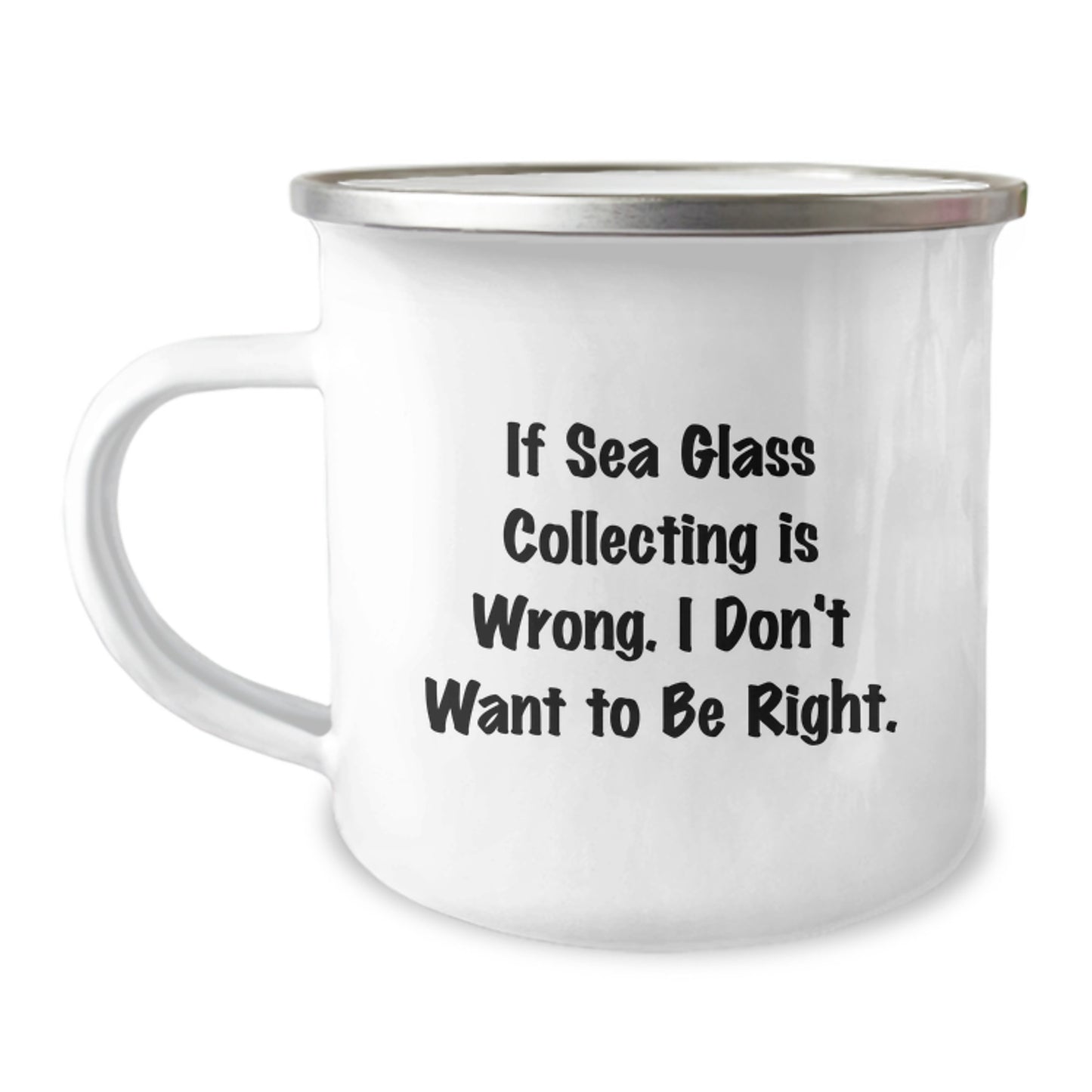 Sea Glass Collecting Lover Gifts from Friends to Family for Christmas - Funny Sea Glass Collecting Camping Mug - Image 1