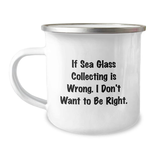 Sea Glass Collecting Lover Gifts from Friends to Family for Christmas - Funny Sea Glass Collecting Camping Mug - Image 1