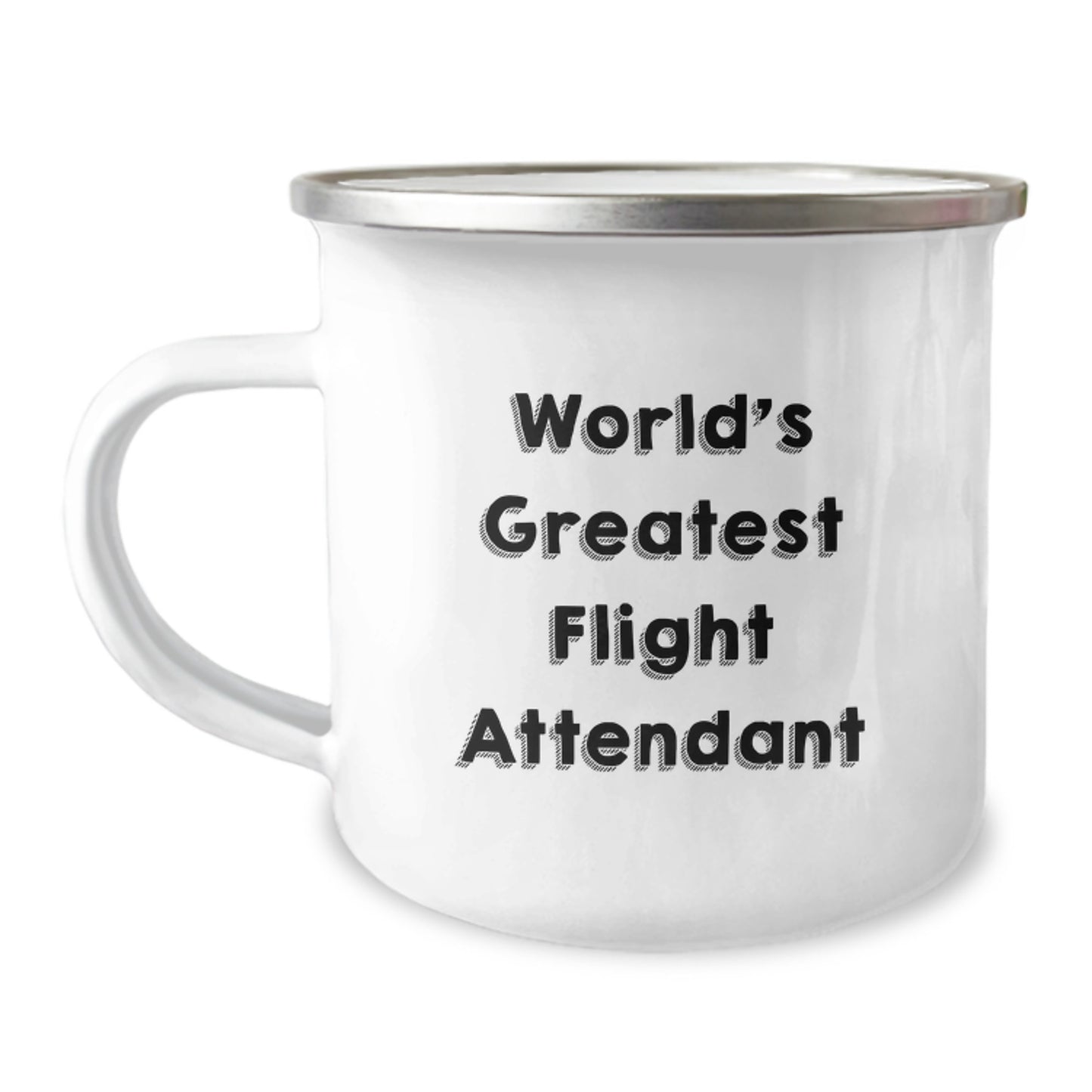 World's Greatest Flight Attendant Funny Camping Mug Gifts from Men for Valentine's Unique - Image 1