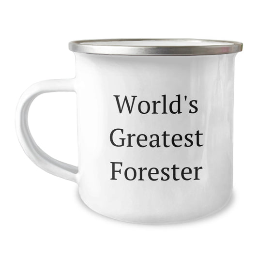 Funny Forester Gifts, Camping Mug for Forester Enthusiasts, Mother's Day Unique Gifts from Men to Women, Funny 'World's Greatest Forester' Quote - Image 1